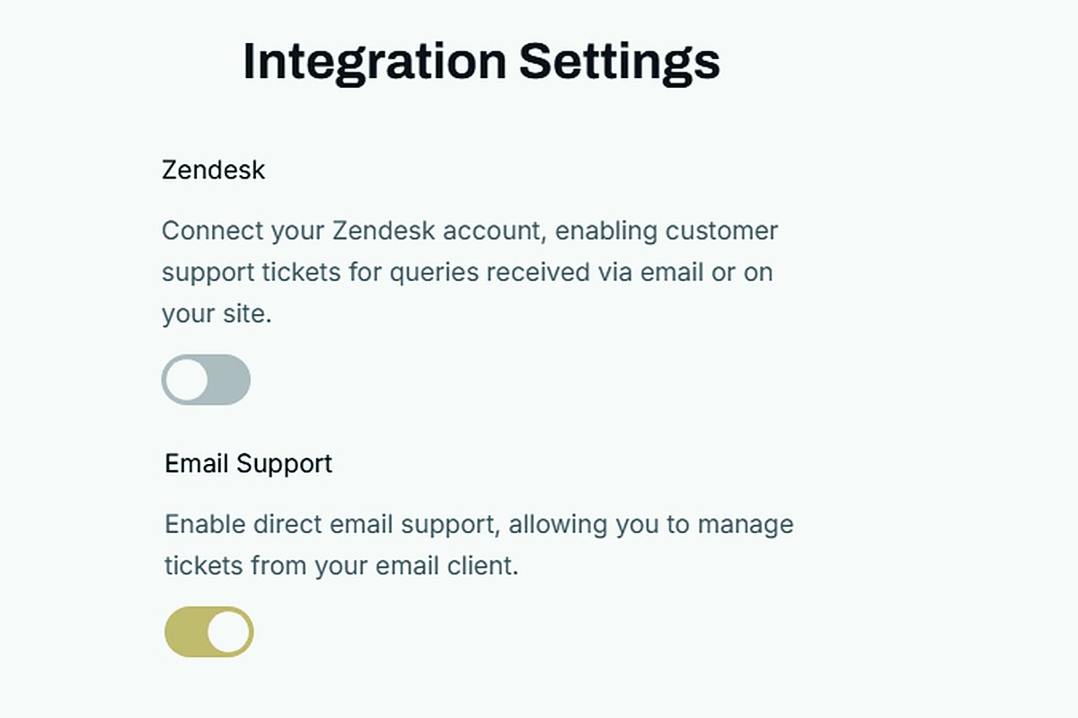 Integration Settings